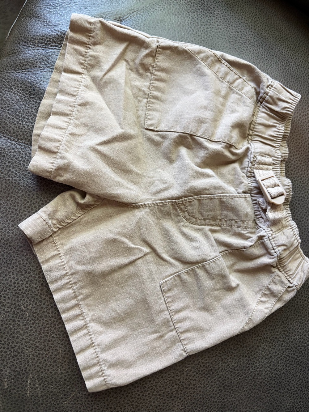 Carter's Neutral Beige Elastic-Waist Bermuda Shorts 18m Khaki